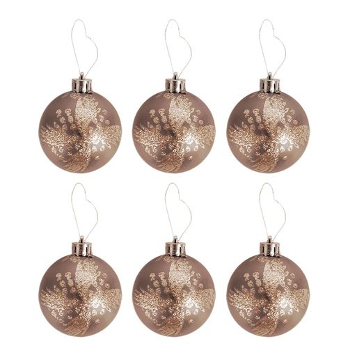 Kit Bolinhas De Natal 6cm Enfeite Natalino 24un Bronze