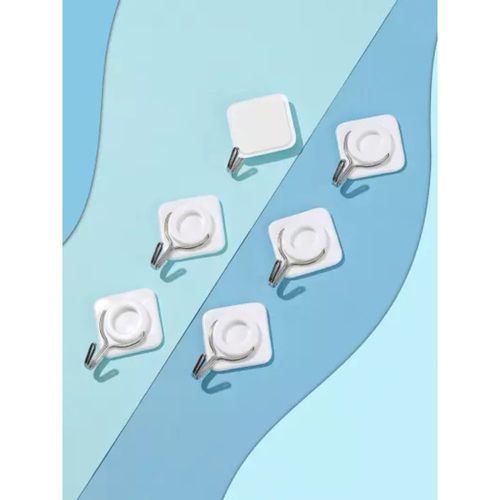 Conjunto 6 Gancho De Parede Metal Losango 2kg - Branca