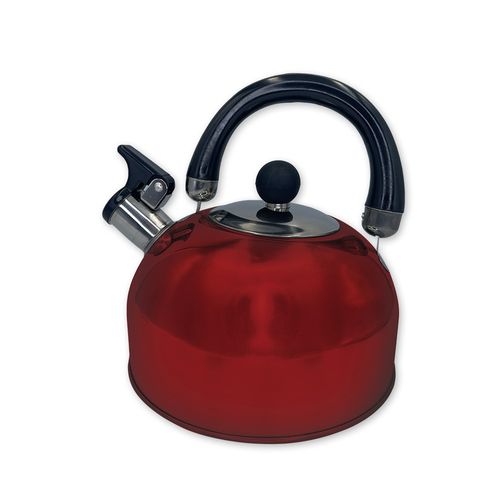 Chaleira Metálica Com Apito 2 Litros Vinho