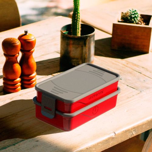 Organizador Marmita Fit Califórnia Unitermi 1,3 Litros - Vermelha