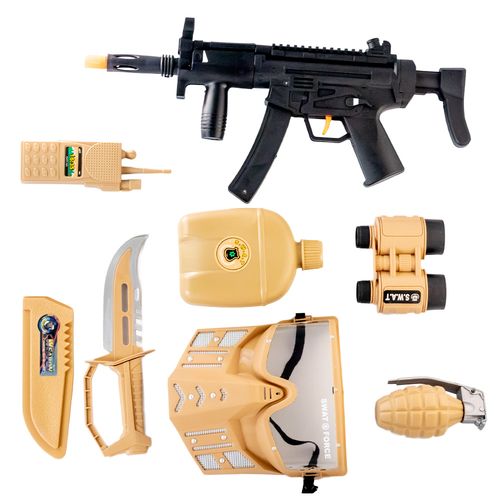 Brinquedo Kit Policial com Rifle e Acessórios
