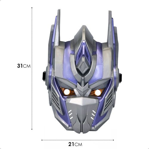 Máscara De Robô Infantil Azul Com Luzes E Sons