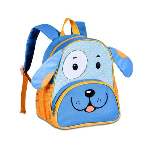Mochila Infantil Escolar Passeio Costas Cachorro Azul Claro