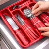 Conjunto Talheres Vermelho Aço Inox 26 Peças
