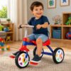 15524867386-juyyipjgvwc-xl.jpg Triciclo Infantil UNITOYS Azul com Pedal - Conforto e Segurança para seu Pequeno