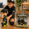 Patins Infantil com Kit de Proteção tam 30-33- Preta e amarela
