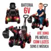 Retroescavadeira Elétrica Infantil Com Haste - Vermelha