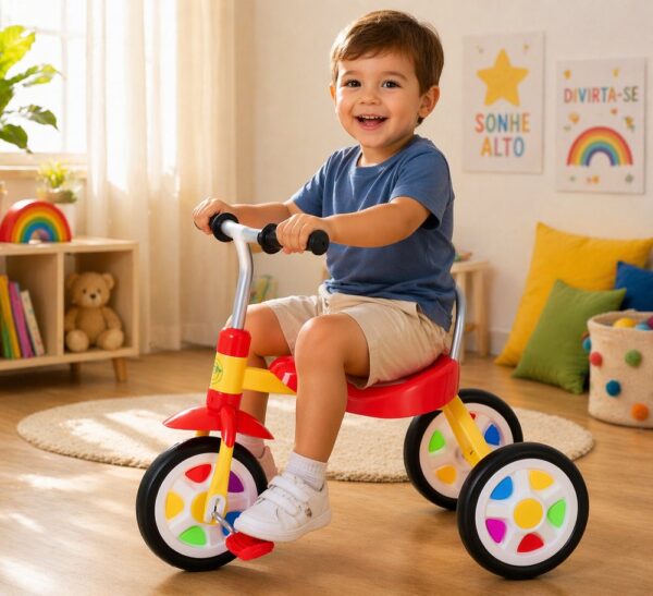 Triciclo Infantil Com Pedal - Amarela