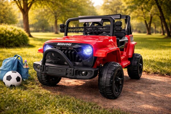 Carrinho Elétrico Infantil Jeep Rubicon  Com Controle Remoto - Vermelha