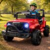 Carrinho Elétrico Infantil Jeep Rubicon  Com Controle Remoto - Vermelha