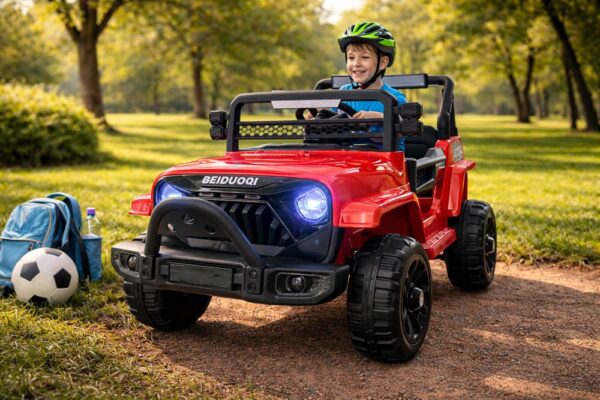 Carrinho Elétrico Infantil Jeep Rubicon  Com Controle Remoto - Vermelha