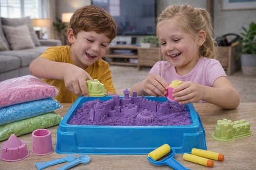 Kit Areia Areia Modular 900g com 14 Acessórios