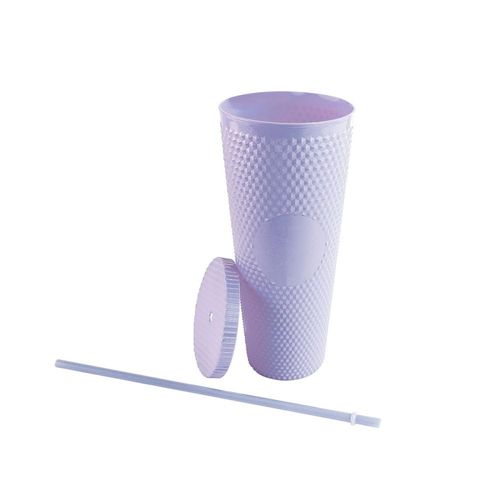 Copo com Canudo Roxo 1 Litro