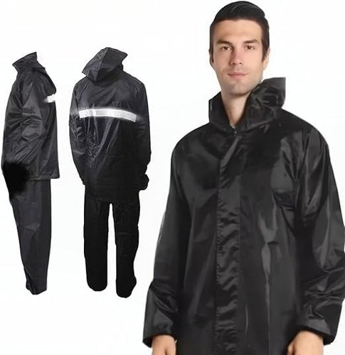 Capa Chuva Motociclista Impermeável Com Capuz Faixa Refletiva