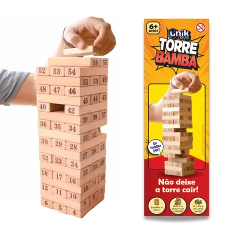 Brinquedo Torre de Equilíbrio em Madeira