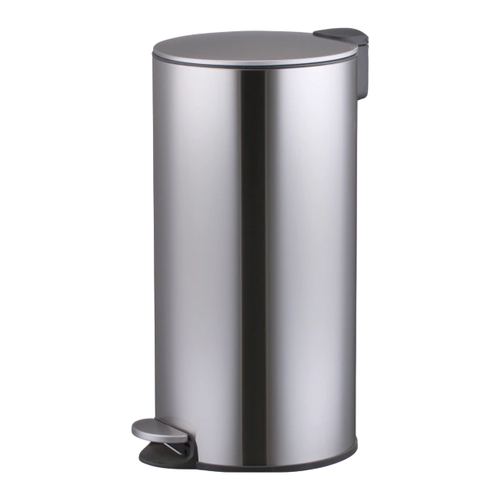 Lixeira Redonda 30 Litros com Pedal - Inox