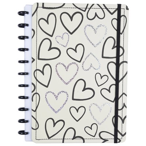 Caderno Disko Loves Grande G Capa Dura Disco Reposicionável