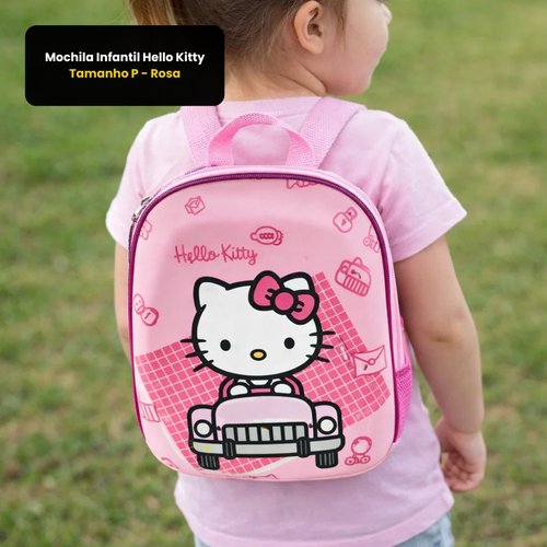 Mochila Infantil Hello Kitty Tamanho P - Rosa