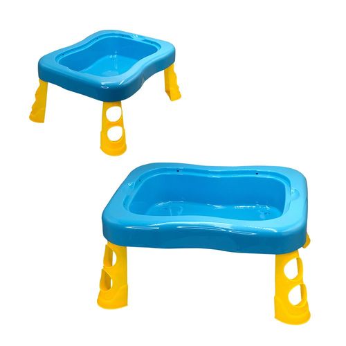 Mesa para Areia Divertida com 7 Cores de Areia e 22 Acessórios - Azul