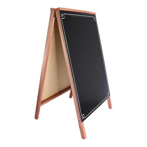 Cavalete Negro Decorado para Propaganda Dupla Face