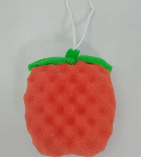 Esponja Corporal Em Formato De Fruta - Vermelha