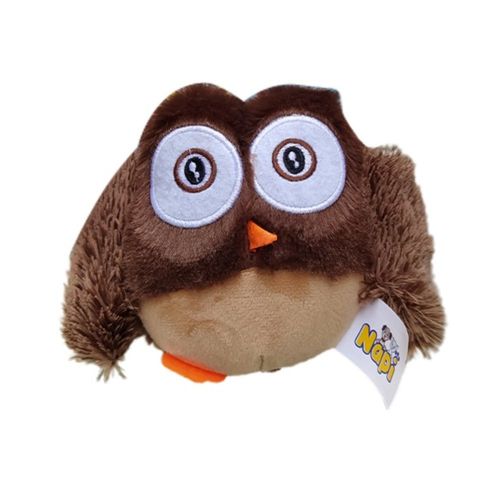 Mordedor Coruja Marrom de Pelúcia para Pets