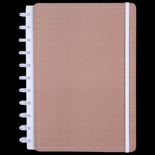 Caderno Disko Mocha Grande G Capa Dura Disco Reposicionável