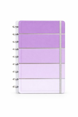 Caderno Listral Lilás Grande G Disco Reposicionável Capa Dura Disko