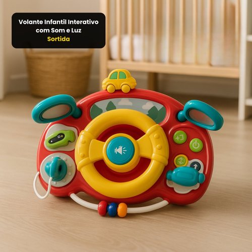 Volante Infantil Interativo Com Som E Luz - Sortida