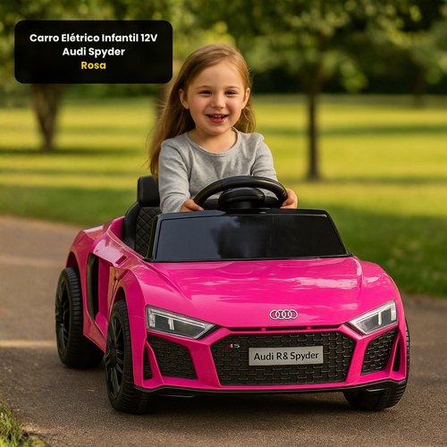 Carro Elétrico Infantil 12v Audi Spyder - Rosa