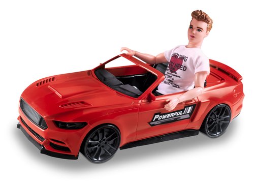 Carro Conversível de Brinquedo com Boneco - Vermelha