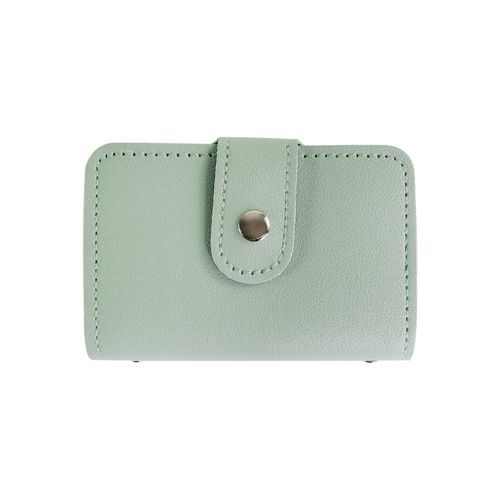 Porta Cartões Liso com Botão - Verde