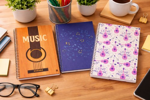 Caderno Universitário Love Music 80