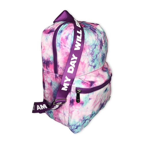 Mochila Feminina Juvenil Tie Dye Roxa