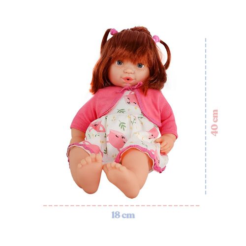 Boneca Babycinos Ruiva Com Acessórios