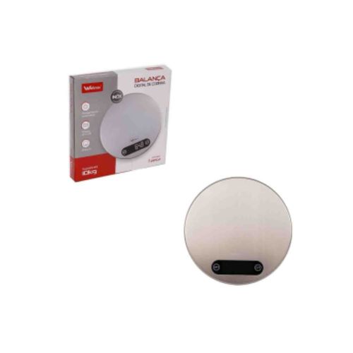 Balança de Cozinha Digital Redonda Inox 10kg