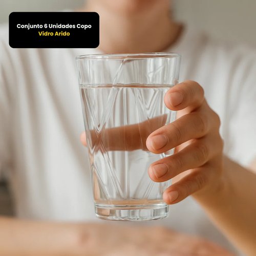 Conjunto 6 Unidades Copo Vidro Arido