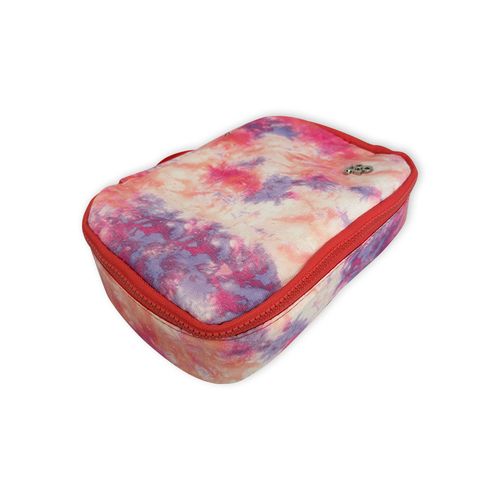 Estojo Escolar Quadrado Grande Feminino Tie Dye Rosa