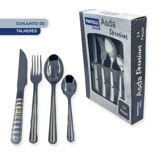 WE DROP - Jogo Garfo Faca Inox 24 Peças Bar/restaurante Bufffet