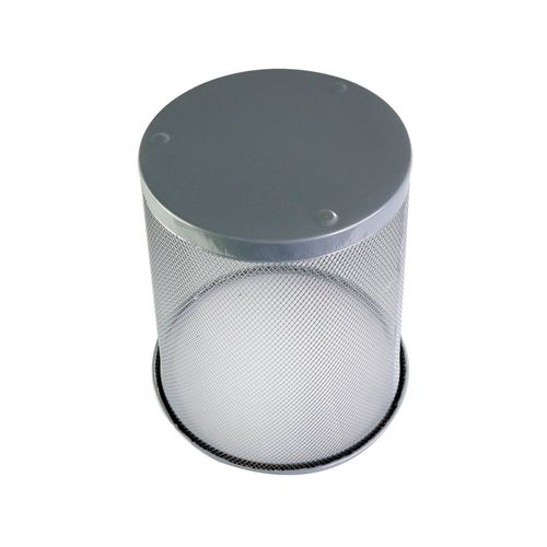 CESTO DE LIXO METAL TELADO 10L PRATA