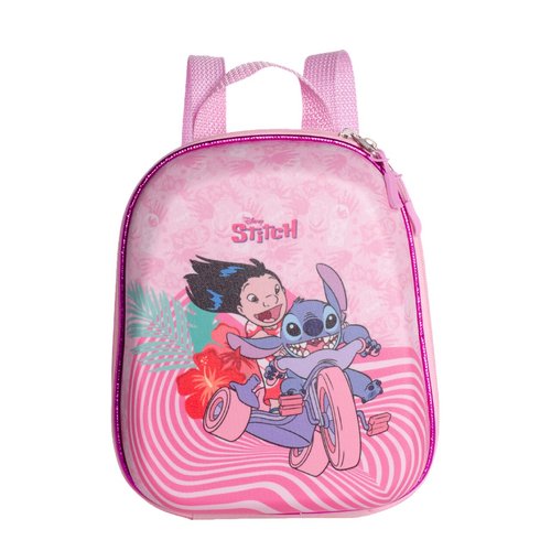 Mochila Infantil  Lilo e Stitch Tamanho P - Rosa