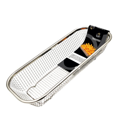 Travessa Retangular Aramada Para Frutas - Inox