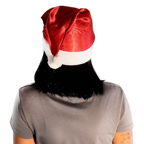 Gorro Touca De Papai Noel Linha Luxo Cetim