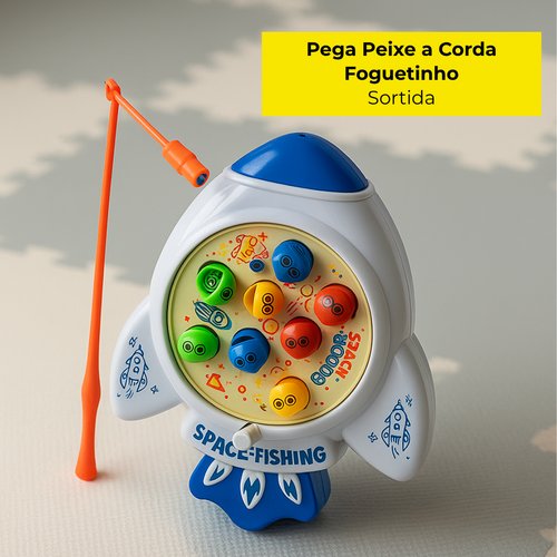 Pega Peixe a Corda Foguetinho 11 Peças - Sortida
