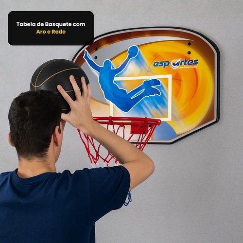 Tabela de Basquete com Aro e Rede