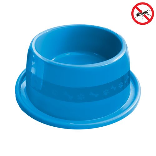 Comedouro Para Gatos e Cachorros 1000ml Anti Formiga Grande - Azul