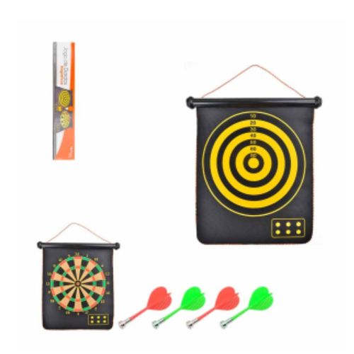 Jogo De Dardo Tiro Ao Alvo Dupla Face Magnético Com 4 Dardos