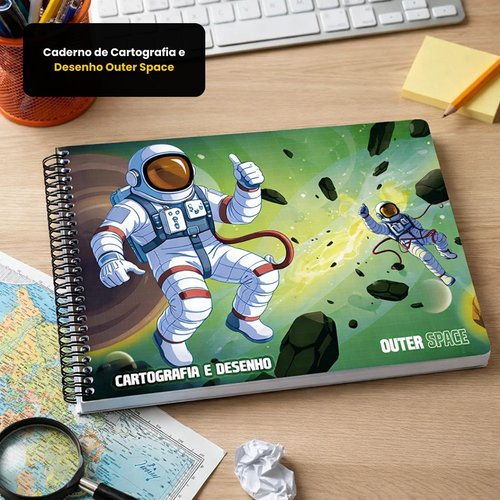 Caderno de Cartografia e Desenho Outer Space - Sortido