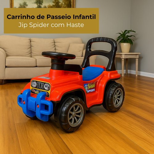 Carrinho De Passeio Infantil Jip Spider Com Haste