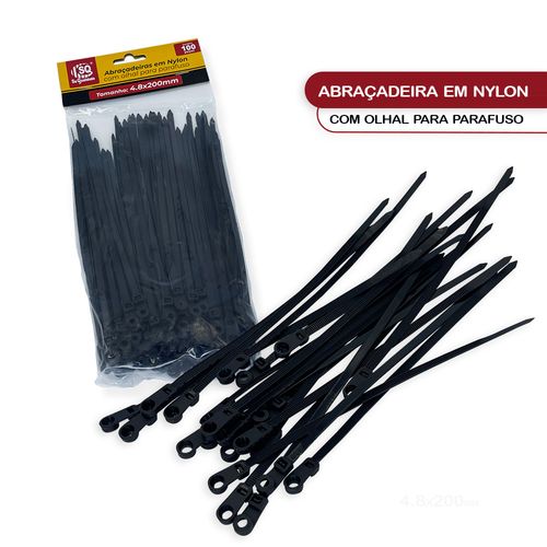 WE DROP - Cinta Plástica Fita Braçadeira Nylon Enforca Gato 4,8mmx20cm 100 Unidades